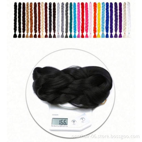 Ombrexpression Jumbo Braiding Hair Pre Stretched Wholesale Synthetic Crochet Hair Extensions 82 Inch 165g for Box Twist Braids